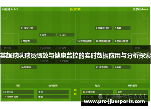 英超球队球员绩效与健康监控的实时数据应用与分析探索